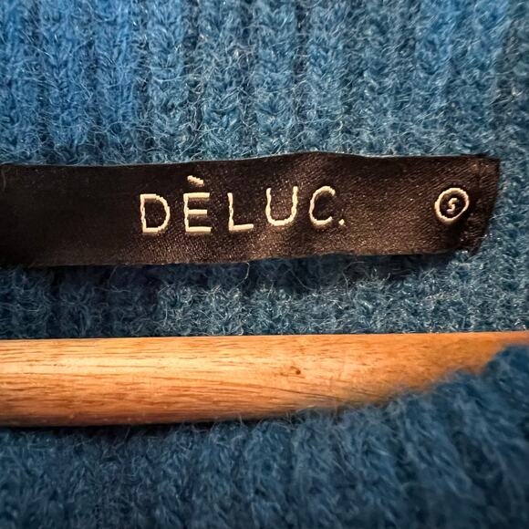 DÉLUC Bellini Sleeveless Knit Turtleneck Sweater Vest – Blue – Size Small - Picture 4 of 6